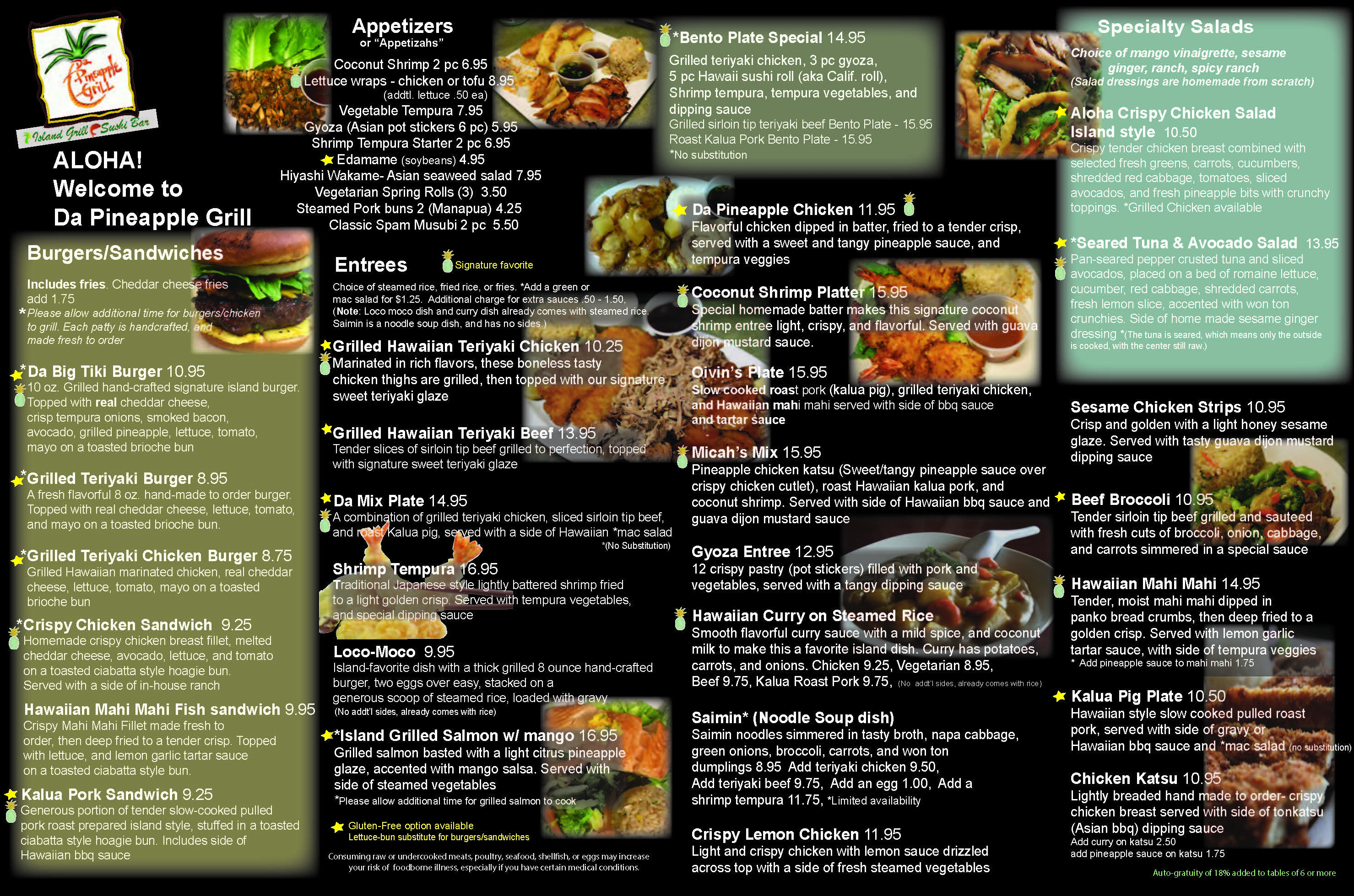 Sattdown jamaican grill menu